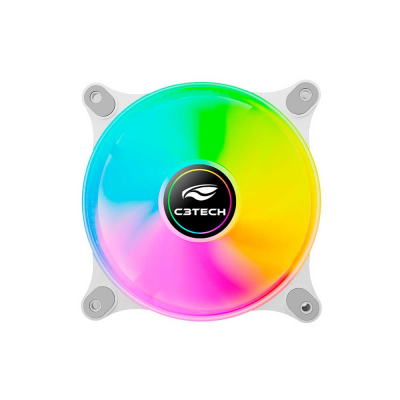 COOLER PARA GABINETE C3TECH ARGB BRANCO F9-L170WHRGB 120MM