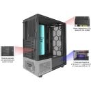GABINETE GAMER KMEX CG02TT LED RGB S/FAN