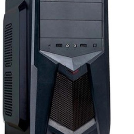 GABINETE GAMER G-FIRE HTSY127B6S SEM FONTE PRETO 2 BAIAS