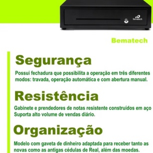 GAVETA DE DINHEIRO BEMATECH GD56 PRETA