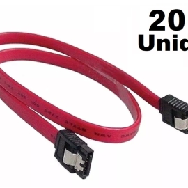 CABO DE DADOS SATA 3 6Gbs KIt 20 UNIDADES